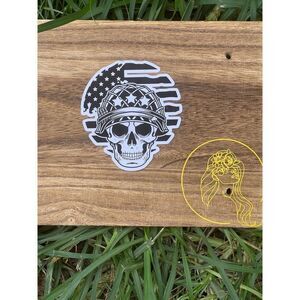 Patriotic Skeleton Skull Sticker Pack Of 3